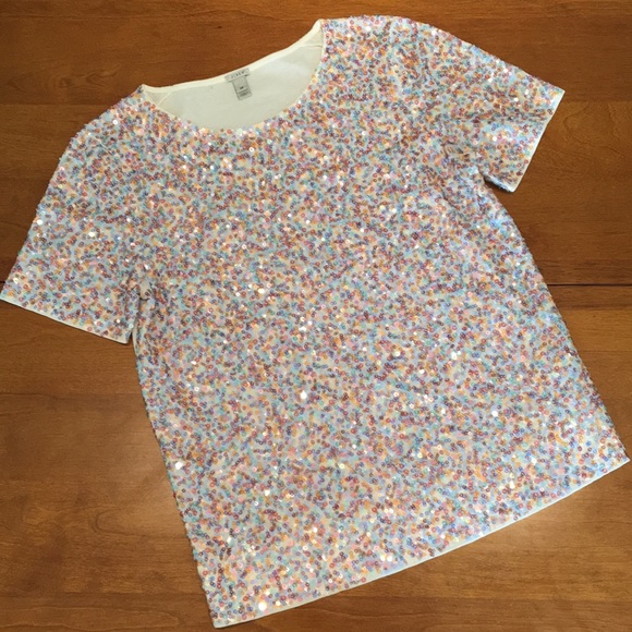 JCrew Cluster Sequin Tee - Picture 6 of 8